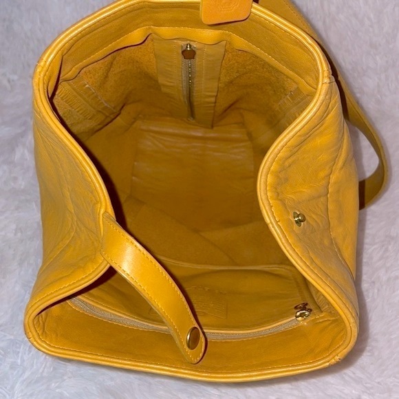 Coach Mustard Leather Backpack - Picture 14 of 16